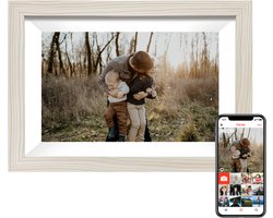 Naevy Digitale Fotolijst 10.1 inch – Digitaal Fotolijstje – HD Display – Met WiFi Verbinding & Touchscreen – Frameo App – 16 GB Intern Geheugen — cadeau in Wonen & Interieur