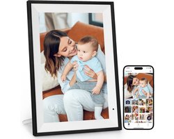 Digitale fotolijst - Elektronisch display - Herinneringen delen - WiFi verbinding - 10.1 inch scherm - Zwart — cadeau in Wonen & Interieur