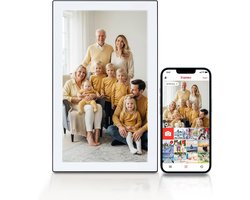 Digitale Fotolijst - Slimme Beeldscherm - Foto's Delen - Draadloze Verbinding - 215 Inch - Zwart — cadeau in Wonen & Interieur