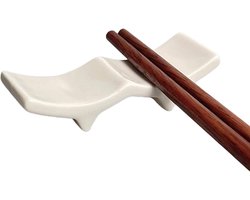 Set van 6 keramische eetstokjeshouders (6) | Keramische bestekhouder met dubbele sleuf, multifunctionele houder, geschikt voor eetstokjes, lepels, messen en vorken. — cadeau in Wonen & Interieur