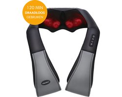 Lifeproducts Shiatsu Massagekussen Draadloos - Elektrisch Nekmassage Apparaat - Massage Apparaten - Nek en Schouder Massage Apparaat - Massageapparaten met Infrarood Verwarming — cadeau in Verzorging