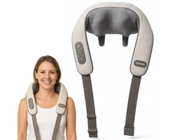 Nince Nekmassage Apparaat - Shiatsu Massagekussen - Massagekussen - Elektrisch Nekmassage Apparaat - Nek en Schouder - Infrarood — cadeau in Verzorging