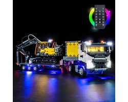 Led-verlichtingsset compatibel met Lego Volvo FMX Truck en EC230 elektrische rups-graafmachine (geen model), compatibel met 42175 Technic Volvo FMX truck met EC230 elektrische rups-graafmachine. — cadeau in Cadeau-ideeën