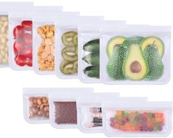 11 stuks luchtdichte siliconen herbruikbare zakjes voor fruit, groenten, vlees en sandwiches, perfect voor thuis, keuken en reizen — cadeau in Cadeau-ideeën