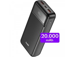 Buddi Boost - 20.000 mAh Powerbank - Reisformaat - LED Display - USB-A - USB-C Snelladen - Universele Draagbare Oplader voor Telefoon & Tablet - Noodpakket - Ideaal voor Handbagage - Zwart — cadeau in Elektronica