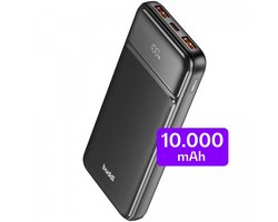 Buddi Boost - 10.000 mAh Powerbank - Reisformaat - LED Display - USB-A - USB-C Snelladen - Universele Draagbare Oplader voor Telefoon & Tablet - Noodpakket - Ideaal voor Handbagage - Zwart — cadeau in Elektronica