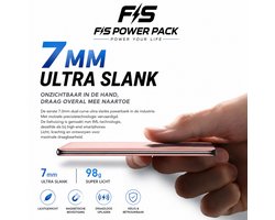 Ultra Slank Aluminium Magnetische Draadloze Powerbank 5000mAh / 10000mAh –Snellader-Fast Charging, Led Display, Portable, Ultra Slim 7MM 22.5W Snelladen – 15W MagSafe Draadloos – FS Power Pack Aluminium – Telefoonstandaard – Pink — cadeau in Elektronica