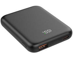 Musthavz Slim2 Powerbank 5.000 mAh – Zwart – 20W Snelladen – Compacte Portable Charger — cadeau in Elektronica