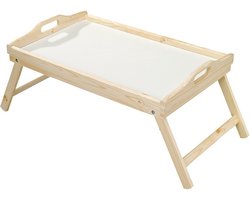 FSC® Houten Bedtafel - Inklapbaar - Schoottafel - Bedtafeltje voor Ontbijt op Bed - Serveertafel - Bed Dienblad - 50 x 30.5 x 23Cm — cadeau in Koken & Dineren