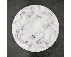 Maison Extravagante - Luxe onderzetters met marmer look voor glazen en mokken - Set van 4 - Wit- Keramische onderzetters - Anti-slip - Rond — cadeau in Wonen & Interieur