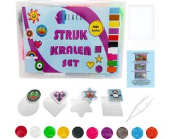 Creacol Strijkkralen set- 10 Kleuren - 4.000 Kralen 5mm - Inclusief Grondplaten en Strijkvellen — cadeau in Spellen & Speelgoed