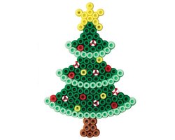 Hama midi boom / Kerstboom (spar, den) vormpje / figuur / grondplaat voor normale strijkkralen (dennenboom strijkkralenbordje voor midi strijkparels), schoencadeau Sint / Kerstmis — cadeau in Spellen & Speelgoed
