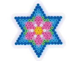 Hama midi STER / KERSTSTER strijkkralen vormpje / figuur / grondplaat voor normale strijkparels (strijkkralenbordje star / legbordje), schoencadeau Sint / Kerstmis — cadeau in Spellen & Speelgoed