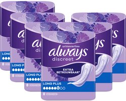 Always Discreet Verband Voor Urineverlies Dames Long Plus - 6 x 8 Verbanden — cadeau in Cadeau-ideeën