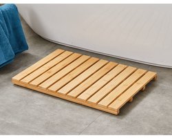 Bamboe Badmat - Douchemat antislip voor in douche of bad - Houten - douchemat - badkamer mat - saunamat - Bamboe — cadeau in Wonen & Interieur