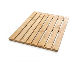 Cheqo® Douchemat Bamboe - Badmat Antislip - Badkamermat - Saunamat - Houten Mat - Zwembadmat - Vloermat - Doucherooster - Lattenrooster - Badplank - voor Douche en Bad - Spa en Wellness - Waterbestendig — cadeau in Wonen & Interieur