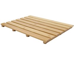 MPLCo - Bamboe Badmat - Antislip Badkamer Mat - Houten Badmat voor Douche & Bad - Waterbestendig - Met Antislip Voetjes - 55 x 35.5 x 2.5 cm - Naturel — cadeau in Wonen & Interieur