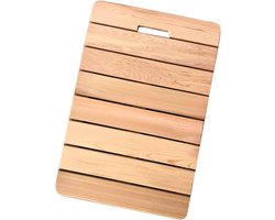 Bamboe Badmat - Houten Vloermat Douche - Badkamer Decoratie - Antislip Rubberen Voetkussen - 75x90cm - Houtkleur — cadeau in Wonen & Interieur