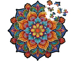 Milliwood - PH646 Houten Puzzel XS Mandala Bloemenpracht | 3D Puzzels bouwpakket | Hobby Speelgoed voor kinderen & volwassenen | Wanddecoratie Woonkamer | 100 stukjes Ø20cm | In luxe geschenkdoos — cadeau in Spellen & Speelgoed
