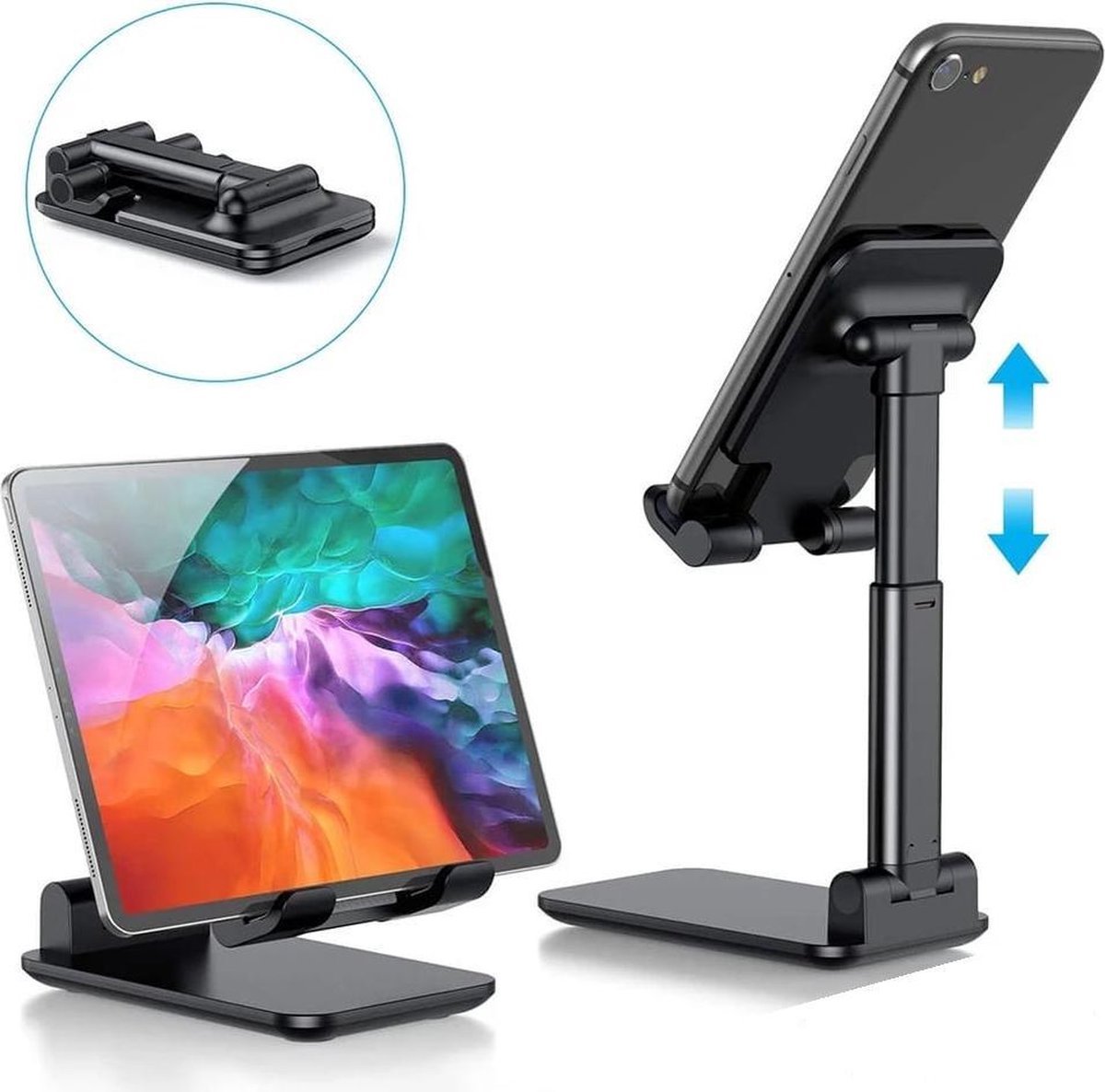 Telefoon/tablethouder - Opvouwbaar en Verstelbaar