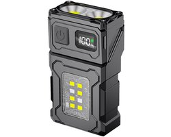 2 stuks LED-zaklamp, oplaadbaar, 800 lumen mini-werklamp, kleine EDC-zaklamp met clip aan de achterkant, magnetische zaklamp, voor noodgevallen, wandelen met de hond, werken, wandelen, kamperen — cadeau in Sport & Outdoor