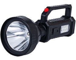 Superheldere LED-zaklamp - Oplaadbare zaklamp op zonne-energie - Zaklamp met hoge capaciteit van 2000 mAh - Met zijlicht - Powerbank - Noodverlichting - Multifunctionele zoeklamp - Geschikt voor buitenwerk, kamperen en avontuur — cadeau in Sport & Outdoor