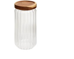 Stijlvolle luchtdichte glazen voorraadpot 1 liter Five® - Transparant - Luchtdicht | Met deksel — cadeau in Wonen & Interieur