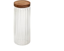 Stijlvolle luchtdichte glazen voorraadpot 1.3 liter Five® - Transparant - Luchtdicht | Met deksel — cadeau in Wonen & Interieur