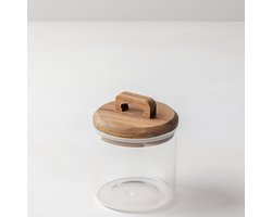 Glazen Voorraadpot met Bamboe Deksel- Setvan 3 – 80cl / 2,6L – Luchtdichte Opbergpot van Borosilicaatglas – Stijlvolle Bewaarpot voor Keuken & Decoratie — cadeau in Wonen & Interieur