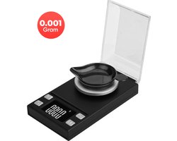 Kitchenwell digitale mini precisie keukenweegschaal - 0,001 tot 100 gram - 11.0 x 6.3 cm - pocket scale op batterij - weegschaal keuken — cadeau in Kookcadeaus