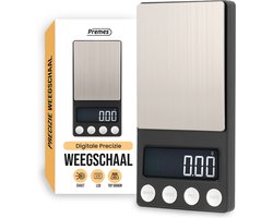 Precisie Weegschaal - Premes - 0.01 tot 500 Gram - Weegschaal Keuken - Precisie Weegschaal Keuken 001g - Weegschaalkeuken - Weegschaal 0 01 gram - Precisie Keukenweegschaal - Koffie Weegschaal - Mini Weegschaal - Weegschaal Keuken Precisie — cadeau in Kookcadeaus