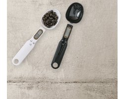 Digitale Weegschaal Lepel - Kleur: Zwart - Precisie Weegschaal - Weegschaallepel- Digitale Lepelweegschaal - Maatlepel - Weeglepel - Mini Weegschaal - Mealprep Weegschaal - Maat Lepel Keuken - Keuken Weegschaal - Mini Keukenweegschaal — cadeau in Kookcadeaus