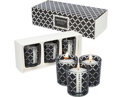 Kaarsen - Geurkaarsen in glas - Sfeerverlichting met een heerlijke geur - In een set van 3 - Een luxe geschenkset voor zowel mannen als vrouwen - Verschillende kleuren en geuren - Compacte en kleine kaarsjes - Ideale sfeermakers in huis! - Cross — cadeau in Wonen & Interieur