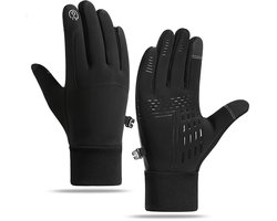 Warme winterhandschoenen voor mannen en vrouwen, touchscreen, winddicht, antislip, thermische handschoenen voor koud weer, waterdichte fietshandschoenen voor wandelen, rijden, fietsen, zwart — cadeau in Sport & Outdoor