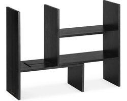 Instelbare Bamboe Bureau Organizer - Aanpasbare Desk Tidy Module - Bureau Opbergrekken - Zwart — cadeau in Wonen & Interieur