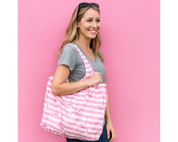 Opvouwbare Polyester Boodschappentas shopper 40x60 cm – Duurzame Herbruikbare Tas Lichtgewicht Met Print in Etui dessin flamingo — cadeau in Cadeau-ideeën