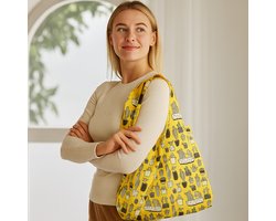 Opvouwbare Polyester Boodschappentas shopper 40x60 cm – Duurzame Herbruikbare Tas Lichtgewicht Met Print in Etui dessin cactus desert — cadeau in Cadeau-ideeën