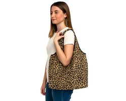 Opvouwbare Polyester Boodschappentas shopper 40x60 cm – Duurzame Herbruikbare Tas Lichtgewicht Met Print in Etui dessin panther — cadeau in Cadeau-ideeën