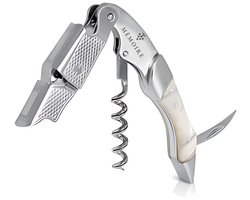 Mémoire® Couteau Sommelier Résine Maanwit & RVS - Kurkentrekker van Edelhars - 3 in 1 Sommelier mes met Flessenopener en Foliesnijder - Stijlvolle en Duurzame Wijnopener - Perfect voor Horeca en Thuis - Premium Kelnermes voor Wijnliefhebbers — cadeau in Kookcadeaus