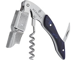 Mémoire® Couteau Sommelier Résine Saffier - Kurkentrekker van Edelhars - 3 in 1 Sommelier mes met Flessenopener en Foliesnijder - Stijlvolle en Duurzame Wijnopener - Perfect voor Horeca en Thuis - Premium Kelnermes voor Wijnliefhebbers - Luxe Cadeau — cadeau in Kookcadeaus