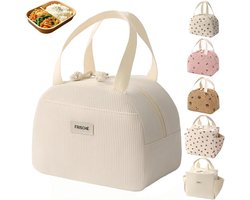VHV-Lunchtas 6.5L - Kleine Geïsoleerde Lunchtas voor Dames en Heren - Opvouwbare Thermische Koeltas voor Werk, School en Camping - Beige — cadeau in Cadeau-ideeën