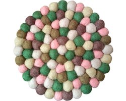 Floz Design vilten onderzetter - set van 2 - onderzetter voor pan of bloempot - aardetinten - fairtrade — cadeau in Wonen & Interieur