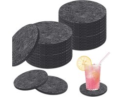 Set van 30 Ronde Vilt Onderzetters – Warmtebestendig, Antislip en Wasbaar voor Glazen, Bekers en Tafels — cadeau in Wonen & Interieur