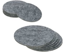 Set van 12 onderzetters vilt rond 10cm - 22280774 — cadeau in Wonen & Interieur