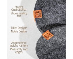 Duurzame Vilten Onderzetters Set van 10 - 13x11 cm, Moderne en Milieuvriendelijke Glazen Onderzetters voor Dranken, Kaarsen en Tafeldecoratie — cadeau in Wonen & Interieur