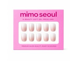 Mimo Seoul Soft Gel Press On Nails Kort - Baby Boomer Square (30 stuks) - Plaknagels Met Lijm & Plakstickers - Nepnagels Valse Nagels Herbruikbaar - Compleet Prep Kit — cadeau in Mode & Accessoires