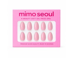 Mimo Seoul Soft Gel Press On Nails Kort - Baby Pink Short Almond (30 stuks) - Plaknagels Met Lijm & Plakstickers - Nepnagels Valse Nagels Herbruikbaar - Compleet Prep Kit — cadeau in Mode & Accessoires