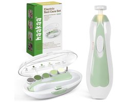 Haakaa elektrische baby nagelverzorging set | vanaf 0 maanden | Mint — cadeau in Verzorging