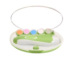 Elektrische Baby Nagelvijl - Manicure Set - Voor Pasgeborenen & Peuters - Veilig & Draagbaar - Groen — cadeau in Verzorging