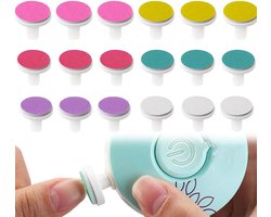 Slijpkop - 18 Stuks - Vijlen - Electrische Baby Nagelvijl - Manicureset Baby - Met Handige Opbergdoos - Vervangende Kop Voor Elektrische Nagelvijl - Scheermesje - Accessoires - Geschikt Voor Diverse Elektrische Nagelknippers — cadeau in Cadeau-ideeën